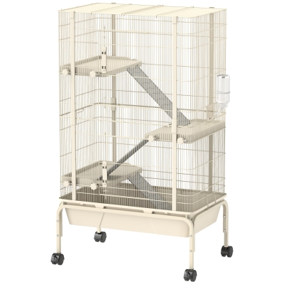 small animal cage 27.2" L x 17.3" W x 47.2" H Beige