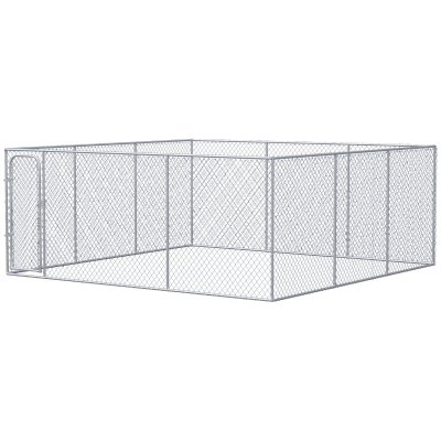Dog Kennel 181" x 181" x 71.75" Silver