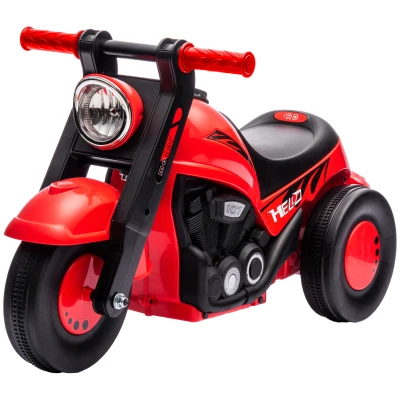 Qaba Foot to Floor Toddler Ride on Toy, Sliding Toddler Car with Music and Bubble, for 2-5 Years Old, Red