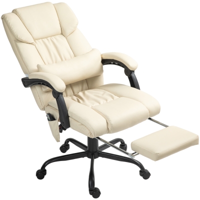 Massage Office Chair 26" x 29.5" x 48" Beige