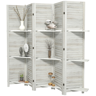 Room Divider 78.75" L x 67" H x 0.75" T White