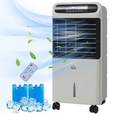 HOMCOM 3-In-1 Evaporative Air Cooler with Remote, Gray
