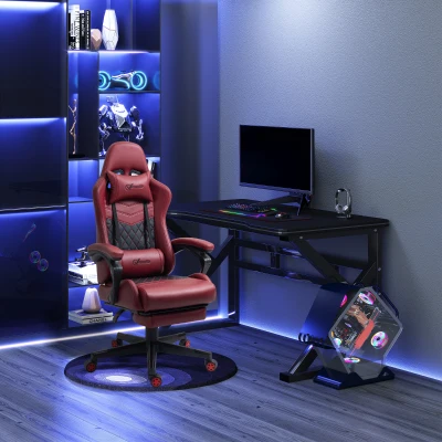 Vinsetto Gaming Chair, High Back Swivel Recliner, Red