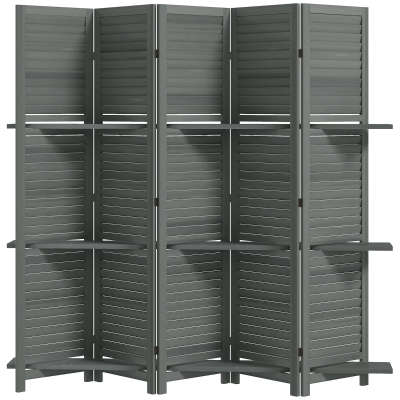 Room Divider 78.75" L x 67" H x 0.75" T Gray