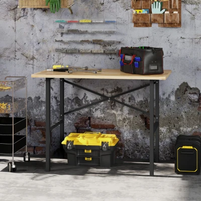 Work Bench 45.75"L x 27.5"W x 33.5"H Natural Wood