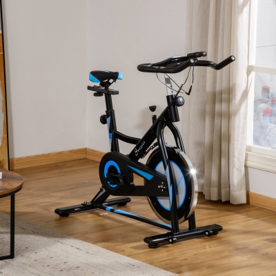 Soozier Adjustable Stationary Exercise Bike with LCD Monitor