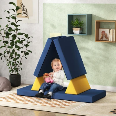 Kids Soft Play Set 59.1" L x 26" W x 17.9" H Blue