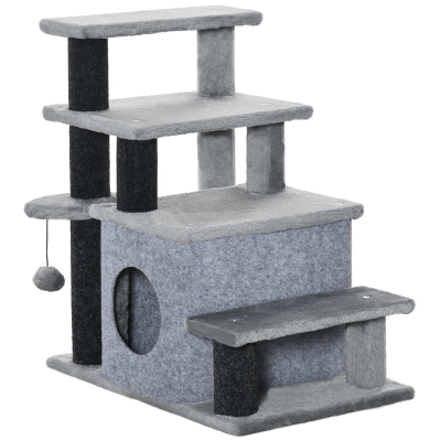 cat stair 23.6" L x 15.7" W x 26" H Gray