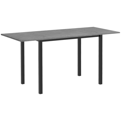 HOMCOM Extending Kitchen Table For Six, Drop Leaf Tables for Small Spaces, Folding Dining Table, Dark Grey