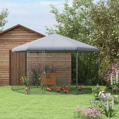 PawHut 13.1' x 11.4' Chicken Coop for 10-15 Chickens