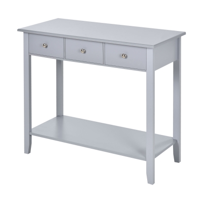 HOMCOM Industrial Console Table with Drawer, Gray