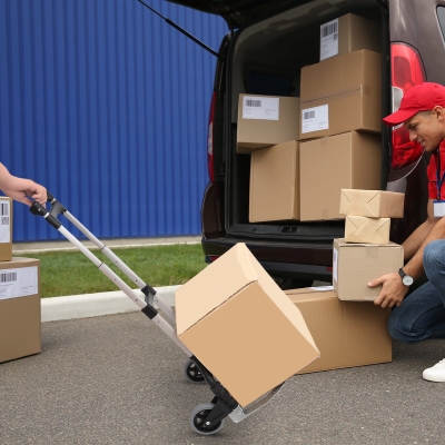 HOMCOM Folding Hand Truck and Dolly with 2 Wheels for Moving, Heavy Duty Luggage Handcart, Aluminum Box Cart with 3 Level Adjustable Telescoping Handle for 154lbs Load Capacity
