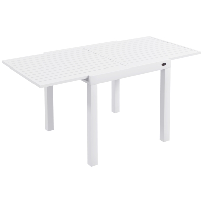 Outsunny Expandable Outdoor Dining Table for 4-6, White