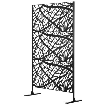 Outsunny 6.5FT Outdoor Privacy Screen, Twisted Branch Motif