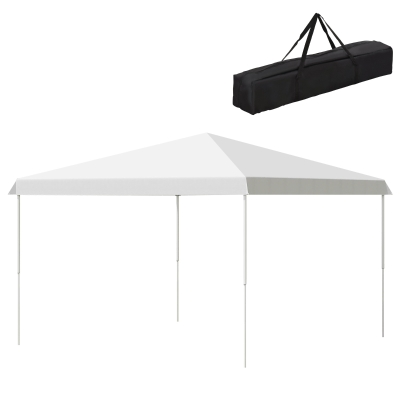 Outsunny 13' Pop Up Canopy Tent, Adjustable Outdoor Shelter, White