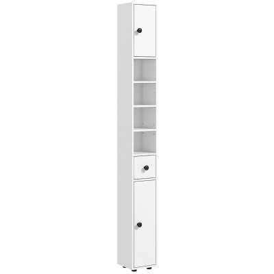 kleankin 71" Bathroom Storage Cabinet with Shelves & 2 Cabinets, White