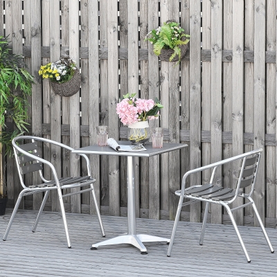 Bistro Set 23.5" x 23.5" x 27.5" Grey