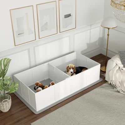 whelping box 77.2" L x 37.8" W x 18.9" H White