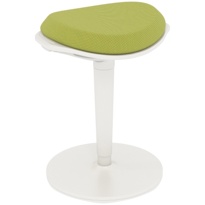 HOMCOM Standing Desk Stool, Ergonomic Wobble Chair, Adjustable Leaning Stool for Office Desks, with Rocking Motion, Green