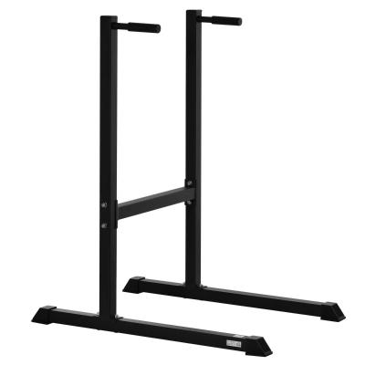 Soozier Dip Station with Padded Handles, Multifunctional Fitness Training Dip Bar for Indoor Home Gym Workout, Black