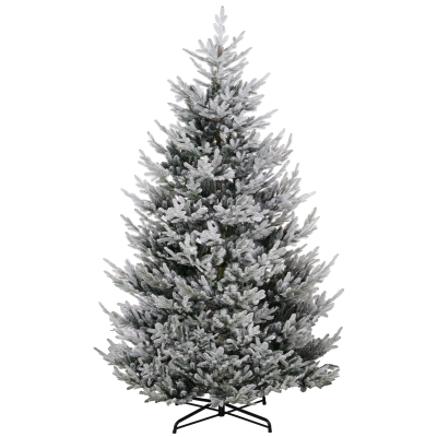 HOMCOM 9 FT Flocked Artificial Christmas Tree with Steel Base, Green