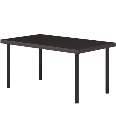 Outsunny Metal Outdoor Side Table, Rectangle Patio Coffee Table with Woodgrain Tabletop for Outside Garden, Brown