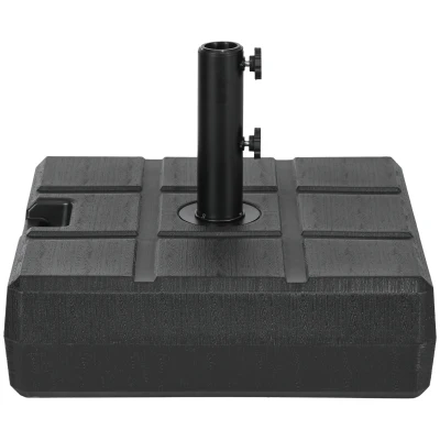 Outsunny Umbrella Stand for 1.2", 1.5" or 1.9" Umbrella Poles, Fillable Umbrella Base, Black