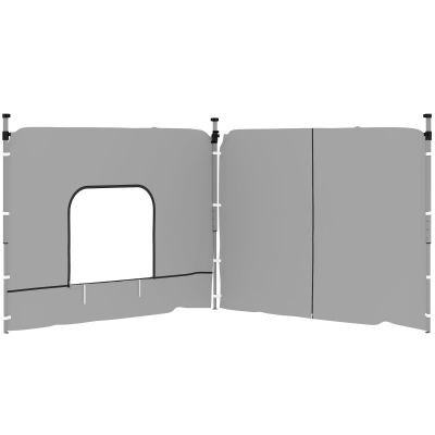 Outsunny Instant Canopy Sidewall with Zipper and Mesh Window for 10 x 10 ft Straight Leg Pop Up Canopies, 2 Pack Sidewall Only