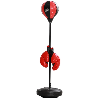 Kids Boxing Punchbag Set 10.2"Dia x 26.8"-40.2"H Red