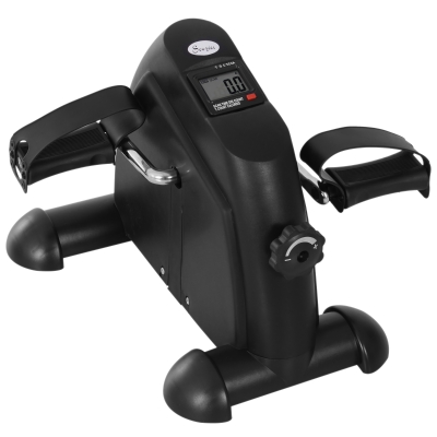 Soozier Portable Mini Pedal Exercise Bike Indoor Cycle Fitness Arm Leg w/ LCD Display, Black