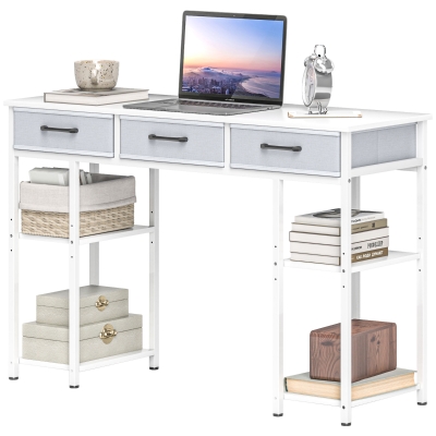 Small Computer Desk 47.2" W x 15.7" D x 30.7" H White