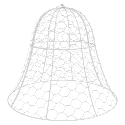 Outsunny 6 Pack Plant Cages, 16" x 13" Metal Cloches, White