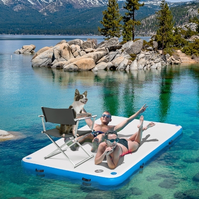 Water Floating Platform 100.75"x61"x6" Blue