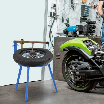DURHAND Motorcycle Tire Changing Stand, Steel, 16"-24" Adjustable