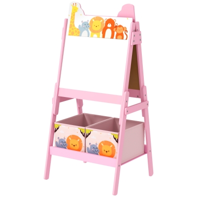 Kids Easel 21.1" L x 19.3" W x 44.5" H Pink