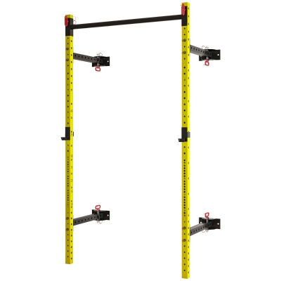 Folding Squat Rack 48" L x 23.6" W x 89.8" H Yellow