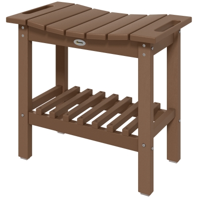 Patio End Table 20.5" L x 11.8" W x 17.7" H Brown