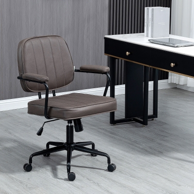 Office Chair 24.5" x 23.5" x 37" Brown