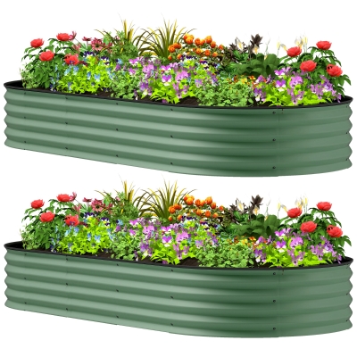 Garden Bed Set 84.6" W x 35.4" D x 11.8" H Green