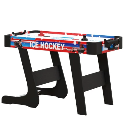 Soozier Folding Air Hockey Table 40" Arcade Table with 2 Pucks, 2 Pushers, Scoreboard for Family Game Room, Living Room, White