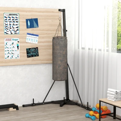 Soozier Adjustable Heavy Bag Stand, Free Standing for Home Gym