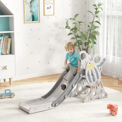 Qaba Kids Indoor Slide for Toddlers 1.5-3, Gray Playset