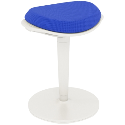 HOMCOM Standing Desk Stool, Ergonomic Wobble Chair, Adjustable Leaning Stool for Office Desks, with Rocking Motion, Blue