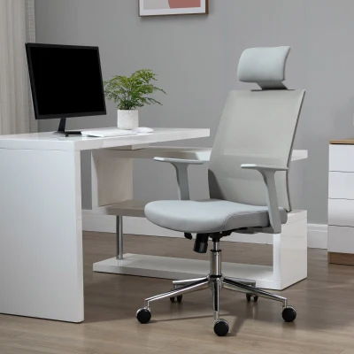 Vinsetto High Back Office Chair, Swivel Task Chair, Gray