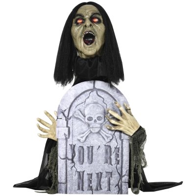 Outsunny 30" Animated Female Ghost Halloween Decor with Sound