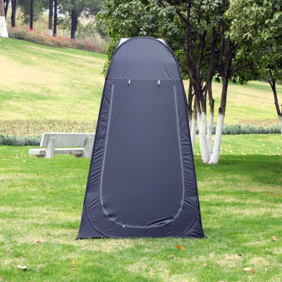 Outsunny Pop Up Shower Tent, Portable Privacy Room for Outdoor Changing, Dressing, Fishing Storage with Carrying Bag, Black