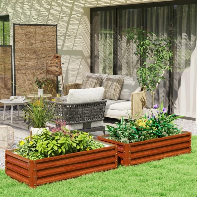 Garden Bed 47.25" L x 23.5" W x 12" H Brown