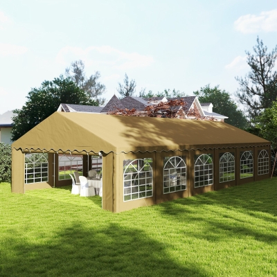 Party Tent 471.7" L x 236.2" W x 126" H Brown
