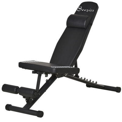Soozier Multi-purpose Weight Bench Workout Bench with Adjustable Seat and Back Angle for Home Gym