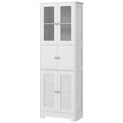 Tall Bathroom Cabinet 23.6" W x 11.8" D x 67.1" H White
